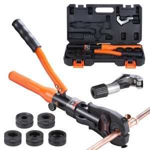 VEVOR SD-1930 Crimpzange hidraulica cu rotire 360deg si set de 5 matrite pentru tevi