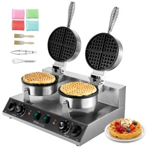 Vevor Waffeleisen Comercial XC-HF-2 2460W Antiaderent Reglaj Temperatura