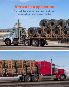VEVOR Windengurte LC-FTO43010 Set 10 curele cu rezistenta 81647 kg pentru transport si siguranta - Img 6