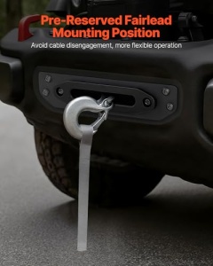 Vevor Windenhalterung 5443 kg Capacitate Montaj Jeep Wrangler JLJLU Gladiator JT 2018-2023 Negru - Img 6