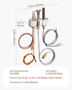 VEVOR ZH-919A Kit Zapaire Gaz Natural Compatibil cu Modele Heatilator Usor de Instalare - Img 7