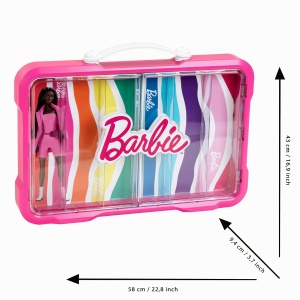 Vitrina pentru papusi Theo Klein 5808 cu logo Barbie, pentru 6 papusi, cu maner - Img 5