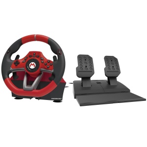 Volan de curse Hori NSW-228U pentru Nintendo SwitchPC, design ergonomic, pedale incluse