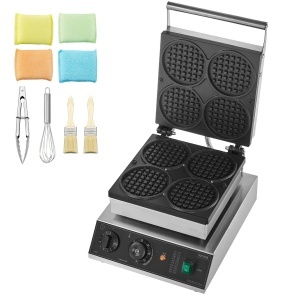 Waffeiera comerciala VEVOR HT-2206B 1750W otel inoxidabil control temperatura si timp - Img 9