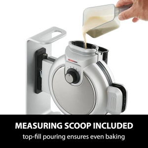Waffle Maker CASO WaffleUp, 18 cm, 5 trepte de rumenire, culoare argintie - Img 5