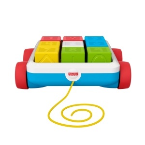 Wagon de jucarie Fisher-Price GJW10 cu 9 blocuri colorate pentru bebelusi - Img 4