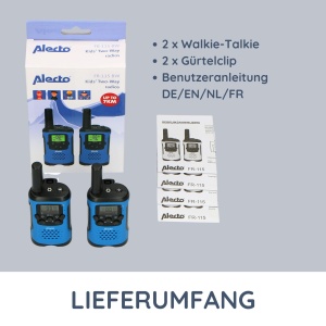 Walkie Talkie Alecto FR-115 - Set 2 Dispozitive, 7 km, 8 Canale, AlbastruNegru - Img 7