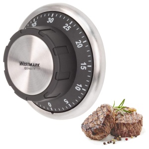 Westmark Cronometru pe termen scurt/cronometru de bucatarie, mecanic, magnetic, 1-60 minute, otel inoxidabil/plastic, Redondo, antracit/argintiu, 10922260 - Img 2
