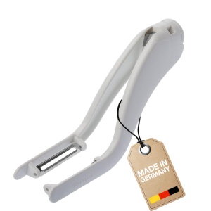 Westmark Decojitor de legume si dublu Decojitor de sparanghel Lame din otel inoxidabil Peel-Star KS 60602260 Alb