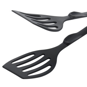 Westmark Spatule duble/clesti de servire, foarte rezistente la caldura pana la 270degC, Lungime: 28,9 cm, Plastic, Duetto Flonal Plus, Negru, 21002275 - Img 6