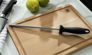 Wetzstahl ZWILLING 21 cm, cu maner din plastic, negru, verchromat - Img 4