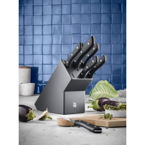 WMF Bloc de cutite cu set de cutite 7 piese, Set de cutite de bucatarie cu suport pentru cutite, 6 cutite ascutite, bloc de lemn vopsit, lama speciala din otel - Img 2