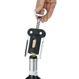 WMF Clever&More Corkscrew Wine 20 cm, Deschizator de sticle de vin, Deschizator de sticle pentru vin si Prosecco, Deschizator de vin cu deschizator de ulei - Img 4