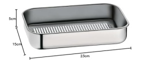 WMF Vitalis Gareinsatz Mare 22x15 cm Cromargan Inox Rezistent la Cuptor - Img 5