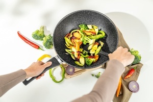Wok antiaderent Ballarini Vipiteno, 28 cm, aluminiu, inductie, gri - Img 6