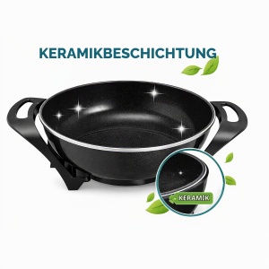 Wok electric Beper P101COS100, 1500 W, 33 cm, capacitate 5 litri - Img 4