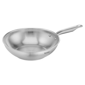 Wok Tefal Virtuoso E49219 28 cm otel inoxidabil compatibil inductie utilizare cuptor pana la 250degC