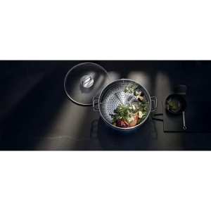 Wok WMF Macao 36 cm, Cromargan inox, 4.5L, cu capac din sticla - Img 2