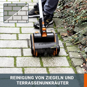 WORX WG441E.9 Perie multipla fara fir 20V - perie de suprafata multifunctionala pentru curatarea suprafetelor de piatra si lemn si indepartarea buruienilor - conexiune de apa integrata - compatibil PowerShare - fara baterie si incarcator - Img 5