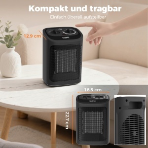 YASHE Electroheizkorper 1500W PTC Ceramic Thermostat Protectie Supraincalzire - Img 8
