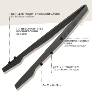 Zanga multifunctionala Fackelmann Statement din silicon, 30 x 6 x 3 cm, cu functie Lift-Up - Img 3