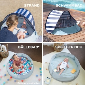 Zelt pentru copii Babymoov Aquani 3-in-1, UV 50, Planschbecken, 90x90x60 cm - Img 4