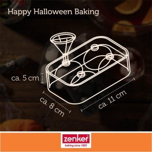 Zenker Eiswurfelformer Totenkopf Set 4 Forme Halloween Silikon Negru - Img 4