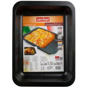 Zenker Lasagna si caserola, tava de copt de inalta calitate, 365 x 270 x 52 mm, 3700 ml, rezistenta la caldura pana la 230degC - Ideal pentru vase delicioase de cuptor, negru - Img 6