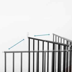Zid de protectie Badabulle Safe Protect XL, 60-106,5 cm, cu montare prin surub, negru - Img 5