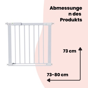Zid de siguranta Safety 1st Flat Step, extensibil 73-101 cm, alb, fara montaj cu gauri - Img 8