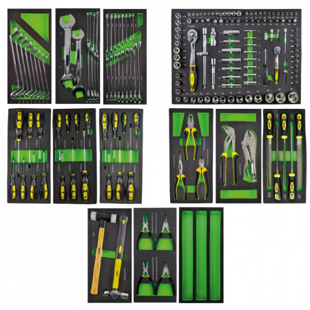 Set Complet de 5 Sertare cu Instrumente pentru Carucior de Scule, JBM