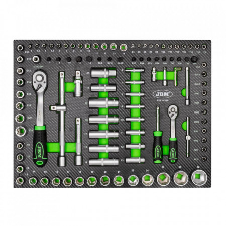 Modul Set Tubulare Hexagonale cu 108 Piese, Finisaj Carbon, JBM