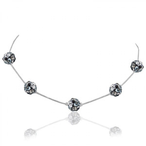 Сребърно Колие - Мъниста - Кристали Swarovski - Сребро с Проба 925 | ANTIKO.BG - Български Бижута и Подаръци