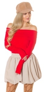 Bluza damă elegantă cu umeri goi, mâneci lungi și croială mulată – casual & chic - Img 7