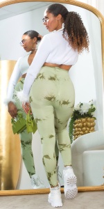 Colanți damă colorați cu imprimeu tie-dye – model mulat, talie înaltă, sport & casual - Img 12