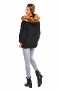 Geacă de damă cu blană artificială - stil casual-chic - Img 3