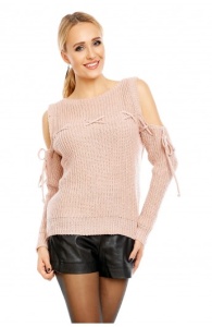 Pulover elegant cu umerii goi - Img 13