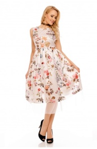 Rochie cu Model In Flori Pentru Femei - Img 4