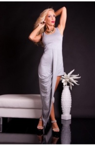Rochie Lunga Asimetrica de Zi - Img 2