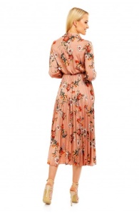 Rochie lunga tip camasa cu imprimeu floral - Img 12