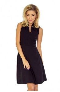 Rochie neagra cu guler ridicat - Img 1