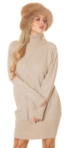 Rochie Pulover Oversize cu Guler Înalt – Tricot Moale, Casual & Elegant - Img 6