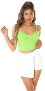 Top damă crop cu bretele subțiri mulat bust modelat casual sexy - Img 7
