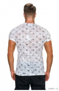 Tricou Imprimat cu Decolteu in V - Img 2