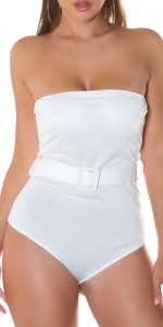 Body dama elegant fara bretele cu curea reglabila, talie inalta – model modelator sexy - Img 11