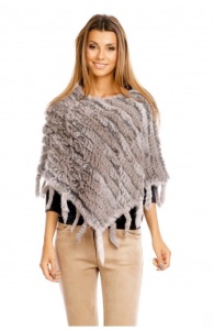 Cardigan tip poncho cu franjuri - Img 2