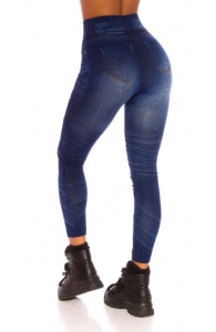 Leggings cu Aspect de Jeansi si Rupturi - Img 7