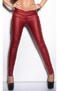 Pantaloni Mulati imita Piele Ecologica cu Fermoare Metalice - Img 38