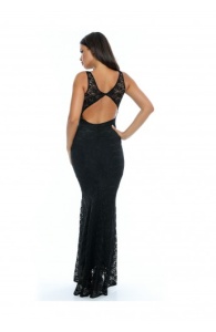 Rochie Dantela Neagra Tip Sirena - Img 3