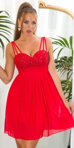 Rochie elegantă de seară cu paiete și voal, bust buretat, bretele duble